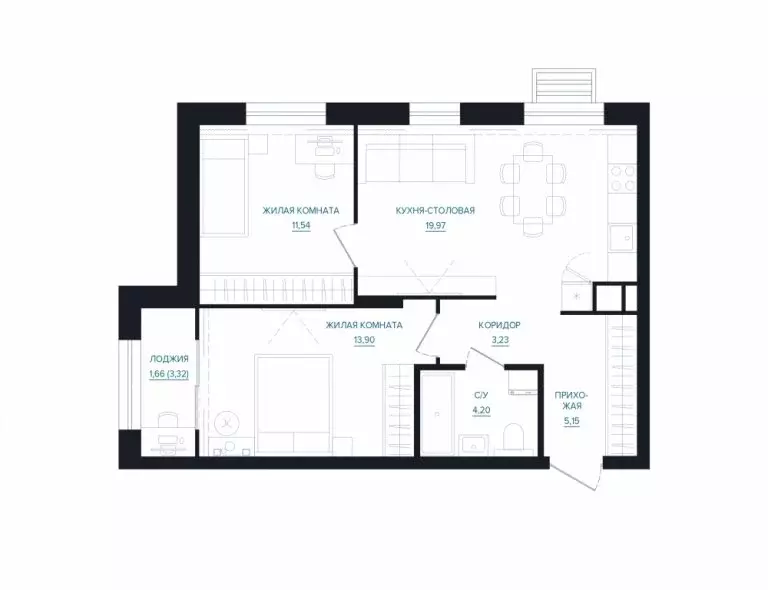 2-комнатная квартира: Екатеринбург, улица Энтузиастов (59.65 м) - Фото 0