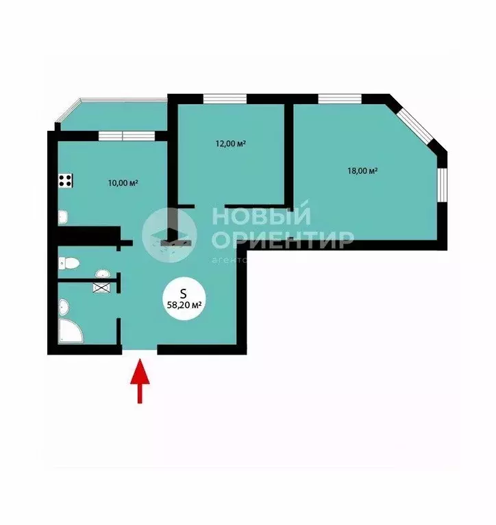 2-к кв. Свердловская область, Екатеринбург ул. Расточная, 31А (58.2 м) - Фото 2