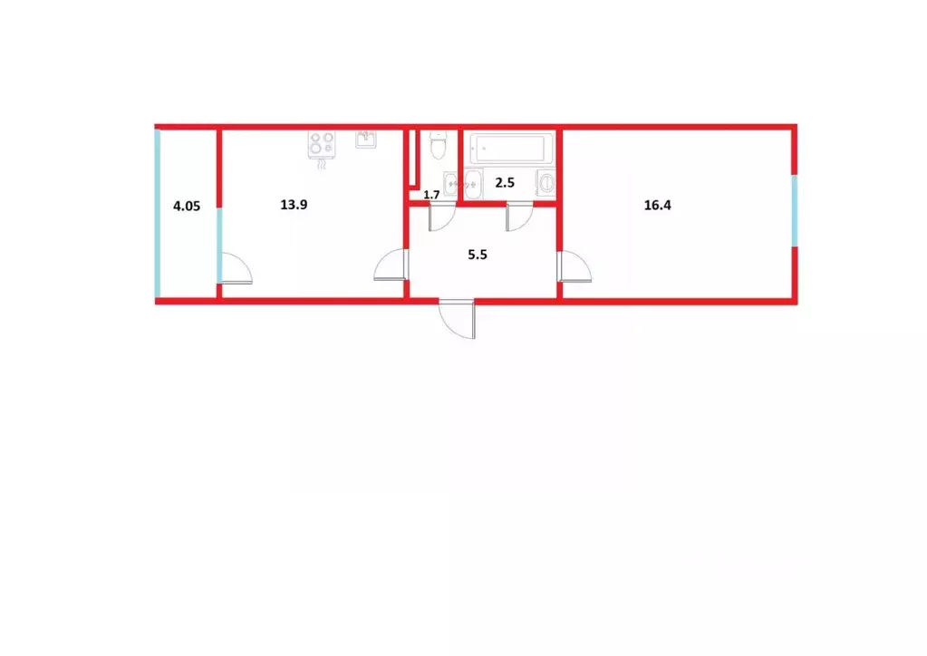 1-к кв. Ленинградская область, Гатчина Пушкинское ш., 13к3 (40.2 м) - Фото 1