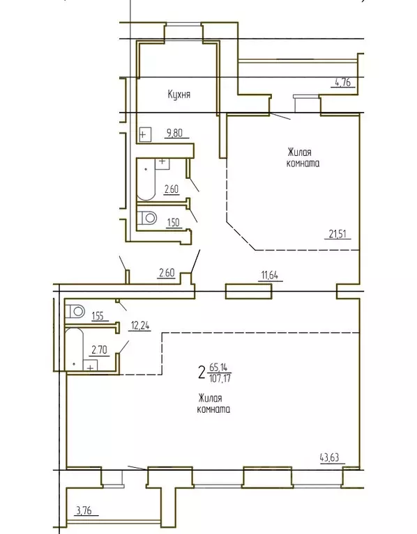 2-к кв. Челябинская область, Миасс просп. Макеева, 85 (105.98 м) - Фото 1