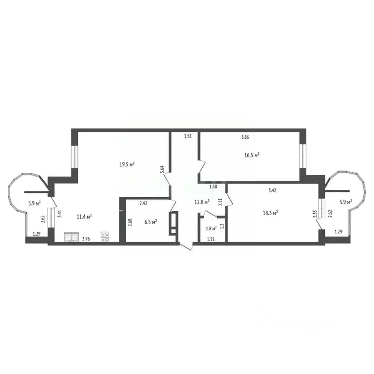 3-к кв. Саха (Якутия), Якутск ул. Дзержинского, 34/2 (86.8 м) - Фото 2