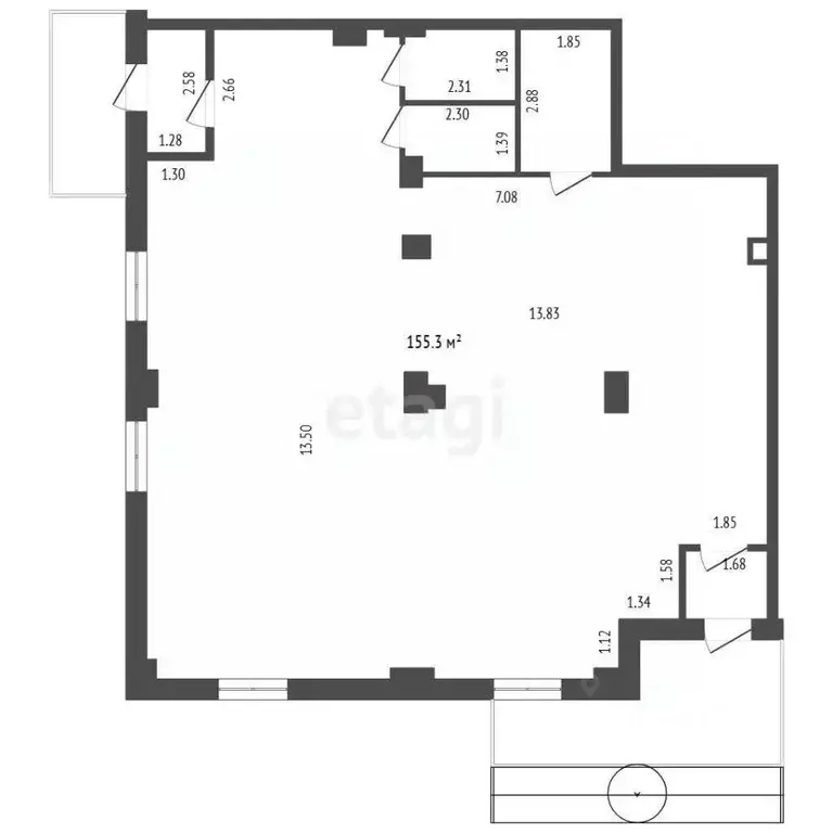 Помещение свободного назначения в Тюменская область, Тюмень проезд ... - Фото 2