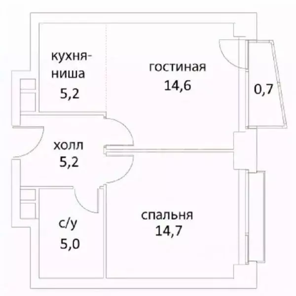 1-к кв. Москва ул. Янковского, 1к1 (44.7 м) - Фото 1