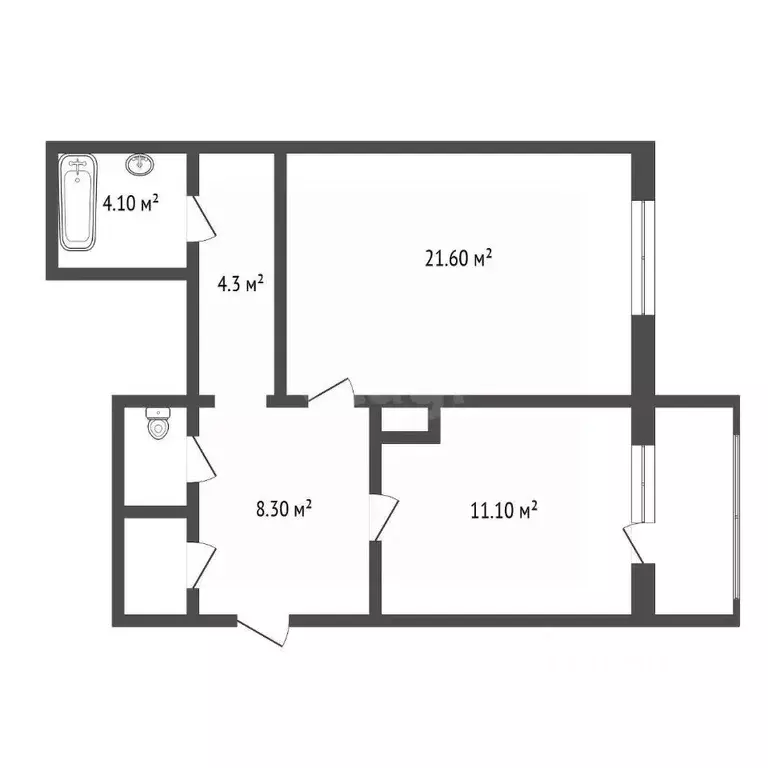 1-к кв. Ямало-Ненецкий АО, Новый Уренгой Оптимистов мкр, 3/2 (52.0 м) - Фото 1