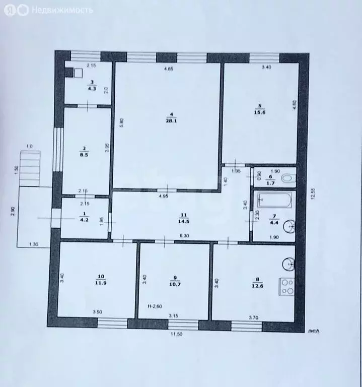 Дом в Валуйки, улица Короленко (116.5 м) - Фото 1