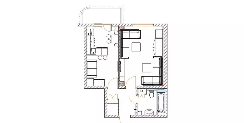 1-к кв. Севастополь просп. Юрия Гагарина, 52/1 (42.0 м) - Фото 1