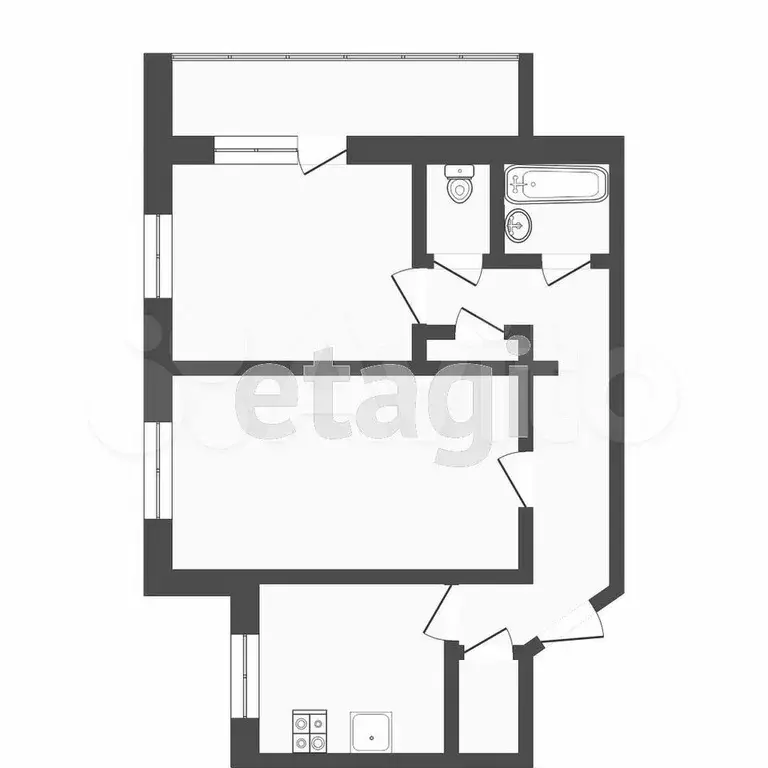 2-к. квартира, 53 м, 3/9 эт. - Фото 0