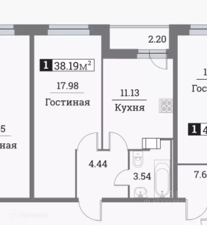 Продаётся 1-к квартира, 37.8 м - Фото 0