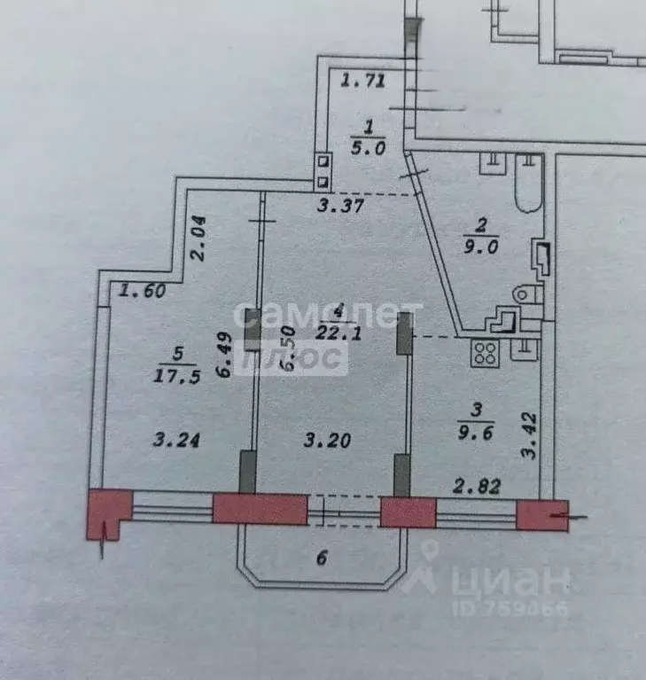 2-к кв. Новосибирская область, Новосибирск ул. Кошурникова, 22/6 (63.2 ... - Фото 1