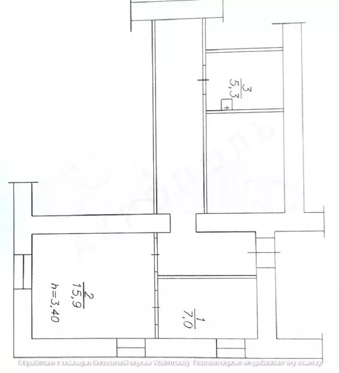 2-к. квартира, 28,2 м, 3/4 эт. - Фото 0