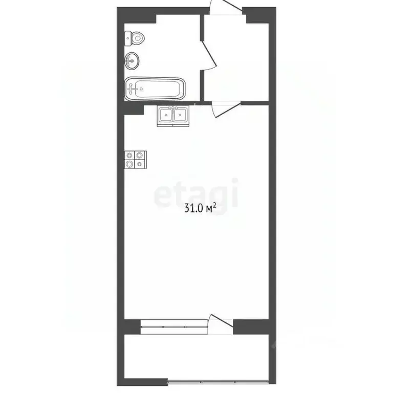 Студия Крым, Судак ул. Набережная, 75 (42.2 м) - Фото 2