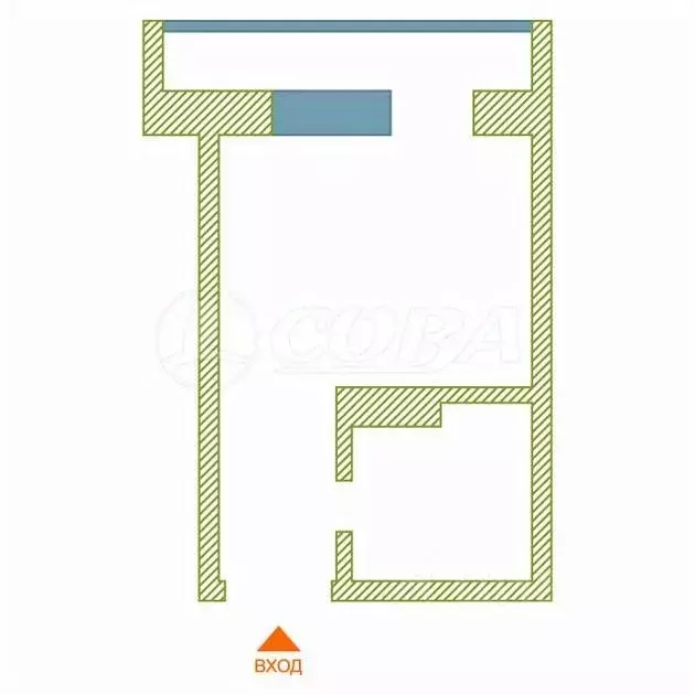 Студия Тюменская область, Тюмень ул. Новоселов, 111 (18.0 м) - Фото 1