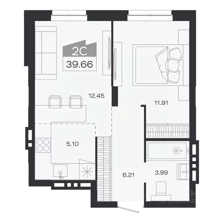 2-к кв. Новосибирская область, Новосибирский район, Краснообск рп ... - Фото 0