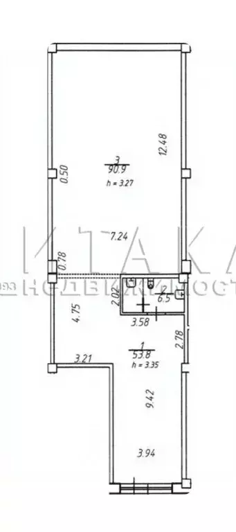 Помещение свободного назначения в Санкт-Петербург ул. Кустодиева, 5к1 ... - Фото 2