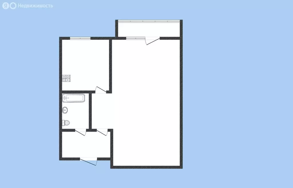 1-комнатная квартира: Черкесск, Кавказская улица, 9 (28 м) - Фото 1