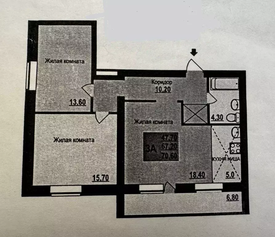 3-к кв. Волгоградская область, Волжский ул. 40 лет Победы, 18 (67.2 м) - Фото 2