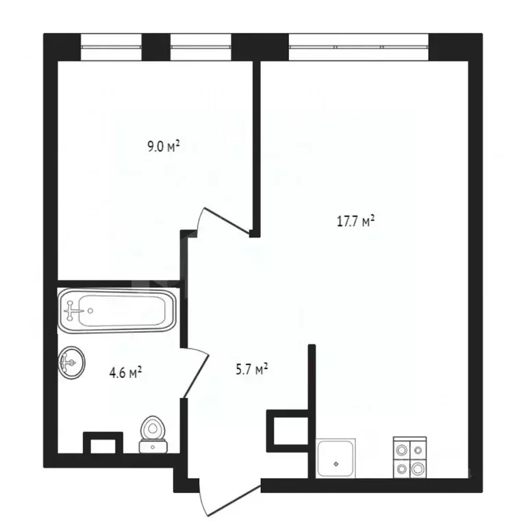 1-к кв. Тюменская область, Тюмень ул. Газовиков, 73к4 (36.0 м) - Фото 1