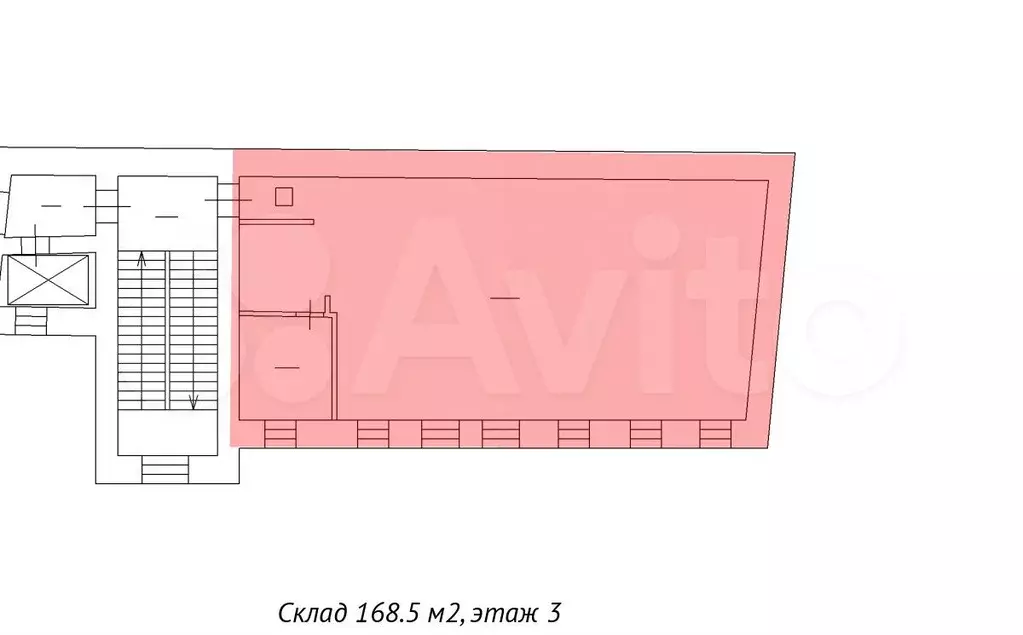 Склад 168.5 м, 3 этаж, много окон - Фото 0