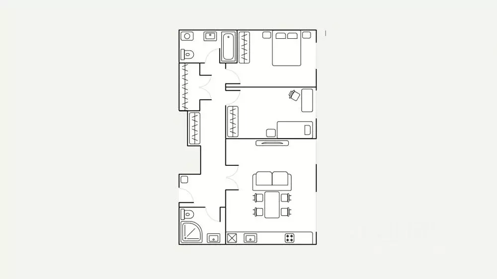 3-к кв. Москва ул. Василисы Кожиной, 13 (88.0 м) - Фото 2
