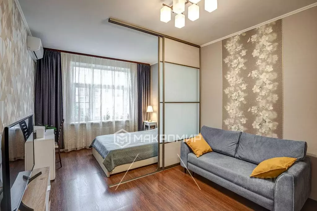 Квартира, 1 комната, 42.1 м - Фото 1