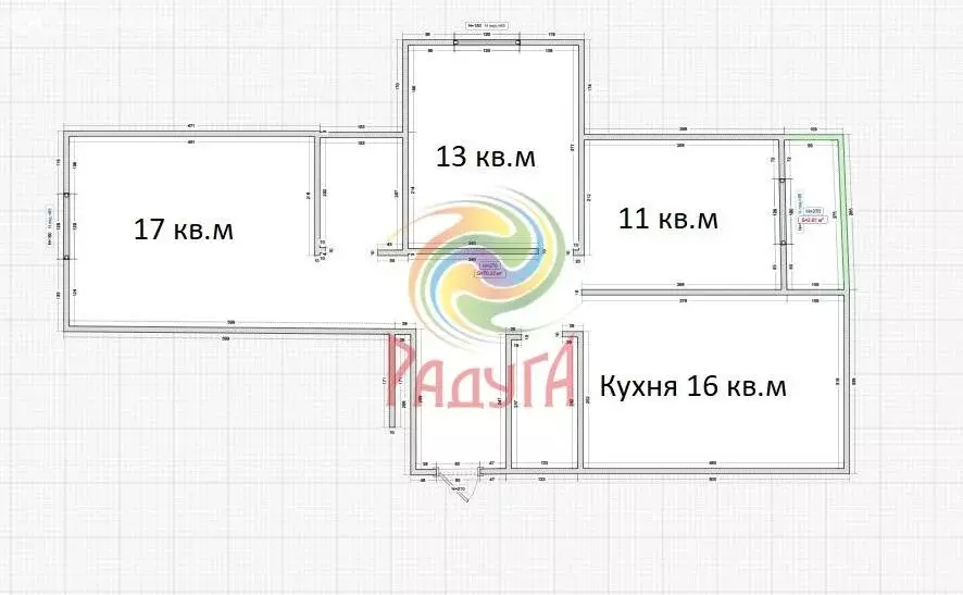 3-комнатная квартира: деревня Бухарово, 1И (77 м) - Фото 2