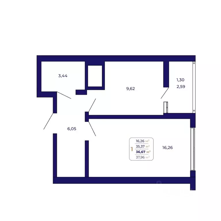 1-к кв. Башкортостан, Уфа Затон-Восточный жилрайон, Паруса жилой ... - Фото 0