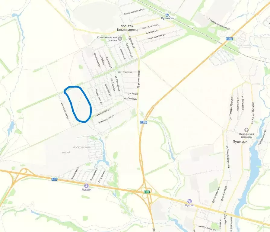 Участок в Тамбовский муниципальный округ, посёлок совхоза Комсомолец, ... - Фото 2