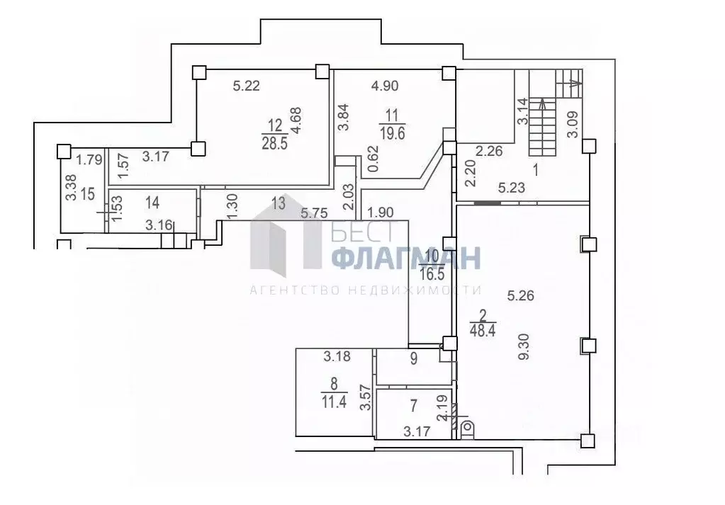 Торговая площадь в Москва Котельническая наб., 1/15кБ (164 м) - Фото 2