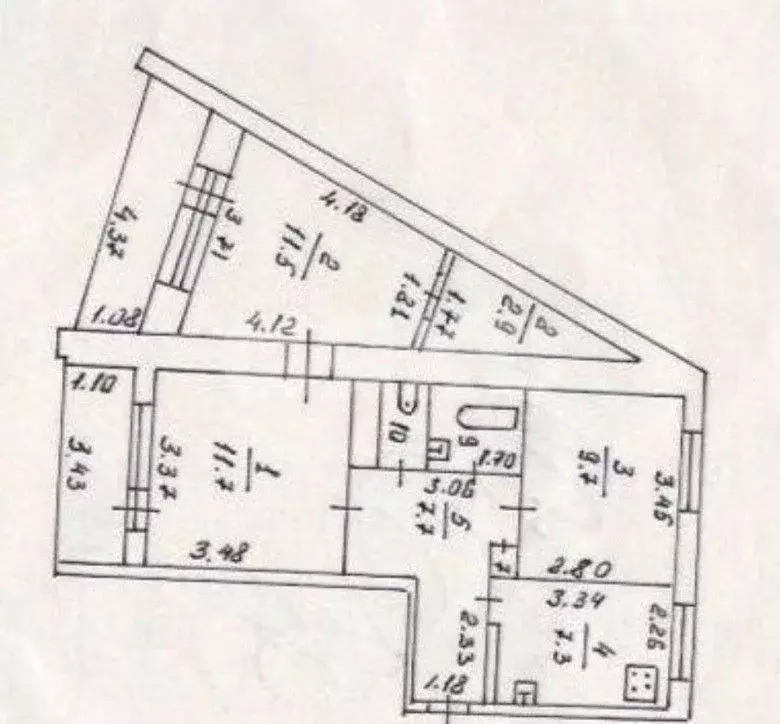 3-к кв. Татарстан, Нижнекамск ул. Бызова, 1 (55.0 м) - Фото 2
