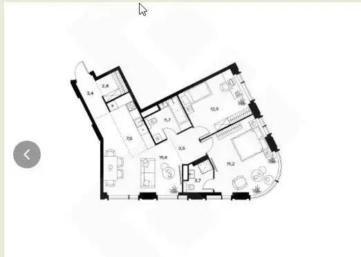 3-комнатная квартира: Москва, Профсоюзная улица, 2/22 (78.6 м) - Фото 1