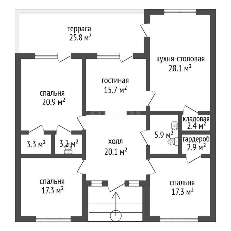 Дом в хутор Ленина, СНТ Рублёвский (153.7 м) - Фото 1