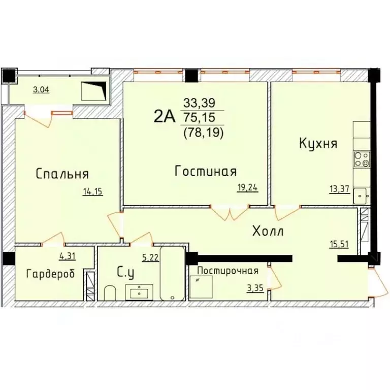 2-к кв. Дагестан, Дербент ул. Графа Воронцова, 78скА-2 (78.19 м) - Фото 0