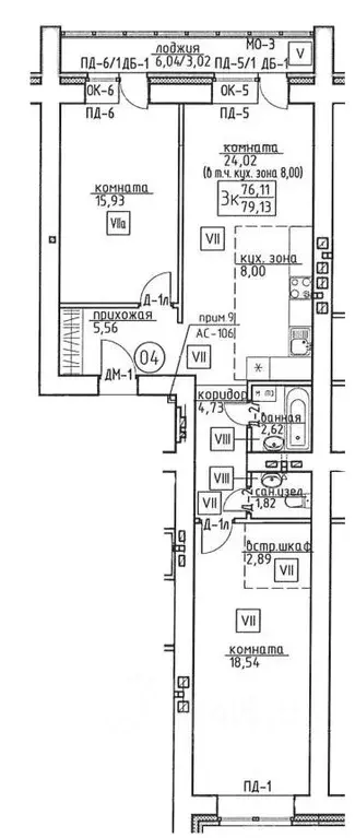 3-к кв. Томская область, Томск ул. Некрасова, 25 (79.13 м) - Фото 0