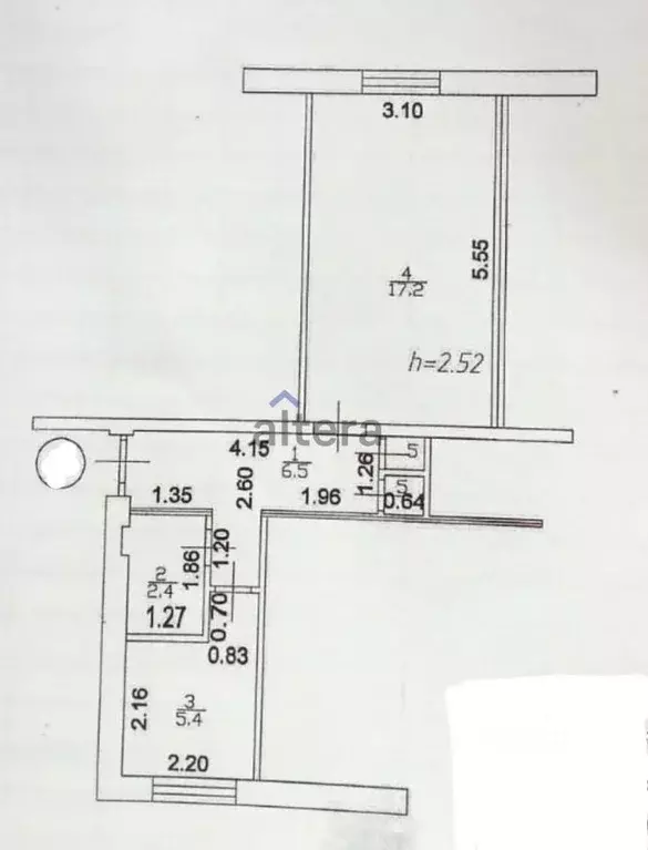 1-к кв. Татарстан, Казань ул. Побежимова, 41А (32.3 м) - Фото 1