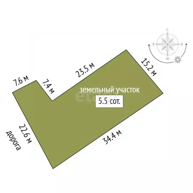 Участок в Севастополь СТ Дружба ТСН, 57 (5.5 сот.) - Фото 1