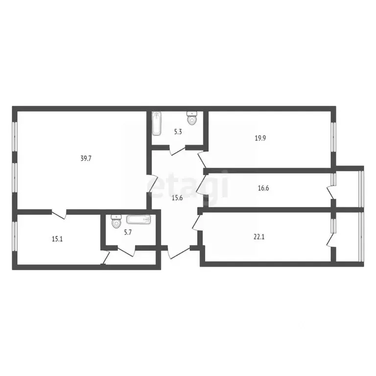 4-к кв. Карачаево-Черкесия, Черкесск Международная ул., 170 (119.2 м) - Фото 1