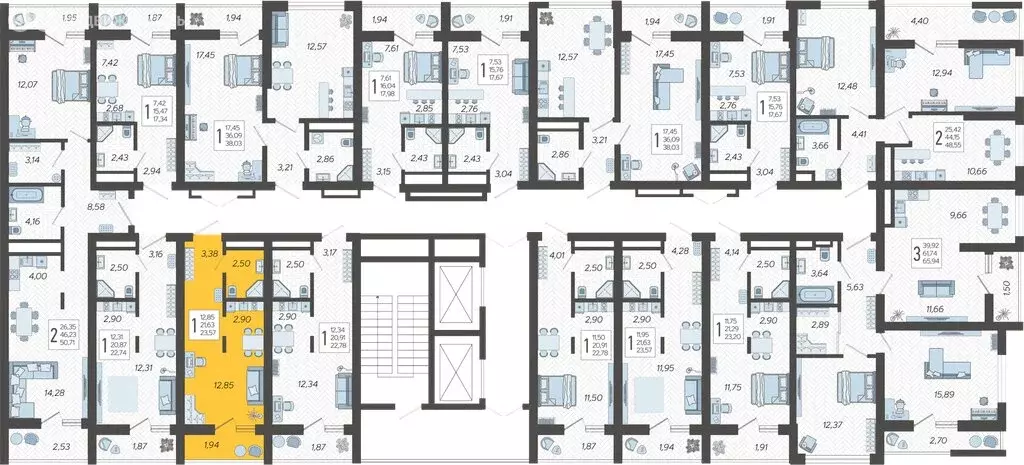 Квартира-студия: Сочи, жилой комплекс Кислород, 9 (23.57 м) - Фото 1