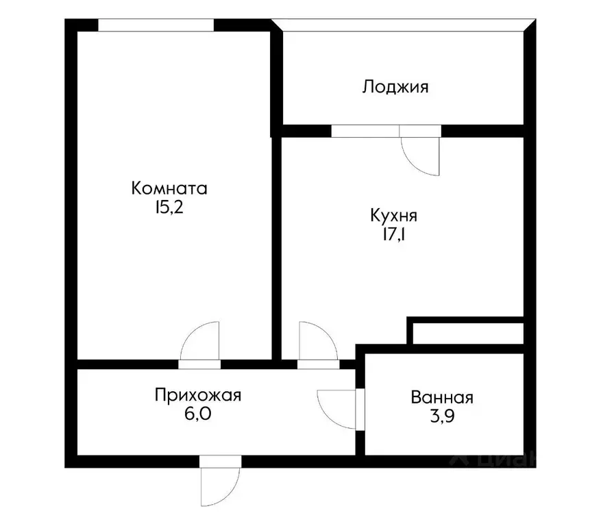 1-к кв. Адыгея, Тахтамукайский район, Яблоновский пгт ул. Тургеневское ... - Фото 1