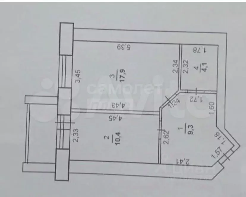 1-к кв. Оренбургская область, Оренбург ул. Диагностики, 3 (41.9 м) - Фото 2