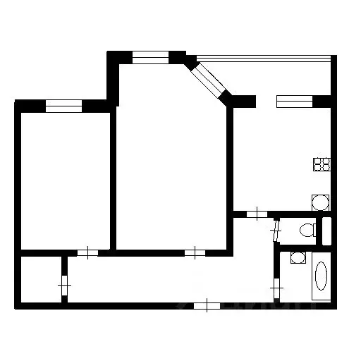 2-к кв. Коми, Усинск Комсомольская ул., 19 (56.5 м) - Фото 1