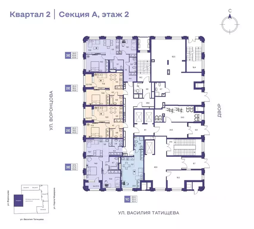 Студия Пермский край, Пермь ул. Карла Модераха, 7 (32.4 м) - Фото 2