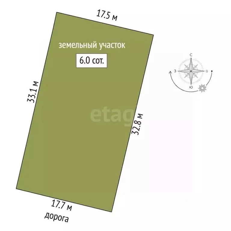 Участок в Крым, Симферопольский район, с. Доброе ул. Яблоневая (6.0 ... - Фото 2