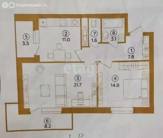 2-комнатная квартира: Липецк, улица М.И. Неделина, 3А (60.5 м) - Фото 0