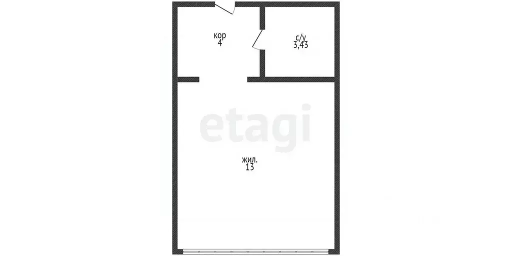 Студия Адыгея, Майкоп ул. К.А. Васильева, 1к3 (21.0 м) - Фото 2