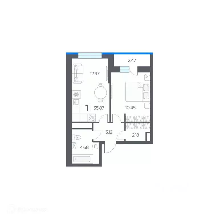 1-к кв. Рязанская область, Рязанский район, Дядьковское с/пос, с. ... - Фото 2