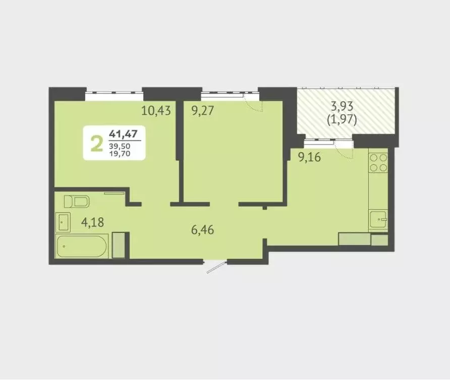 Продаётся 2-к квартира, 41.7 м - Фото 0
