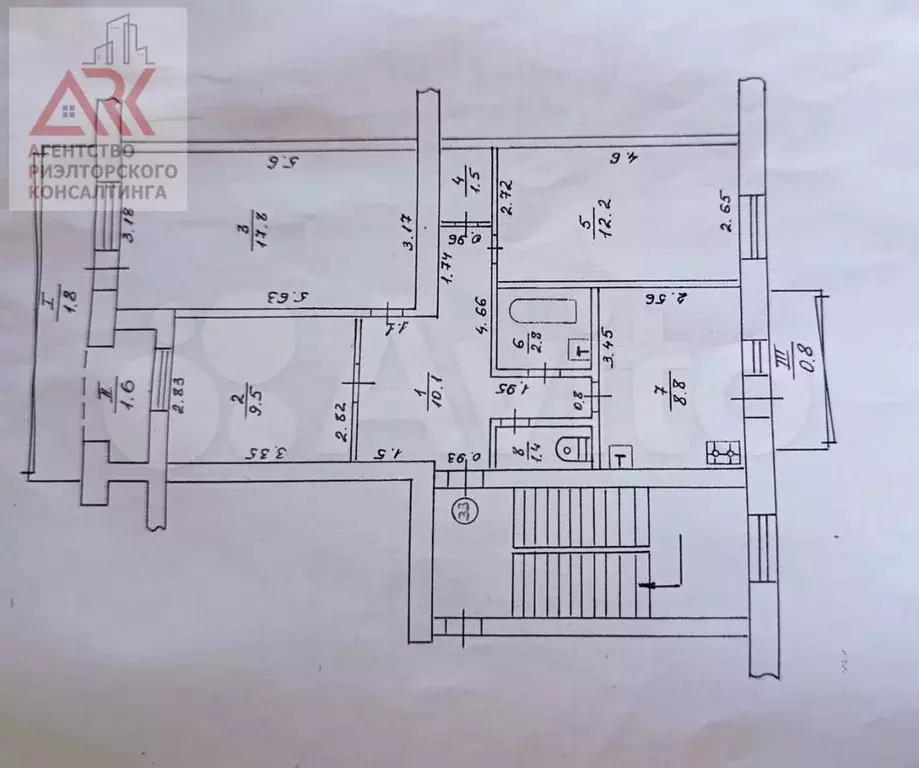 3-к. квартира, 64,1 м, 4/5 эт. - Фото 0