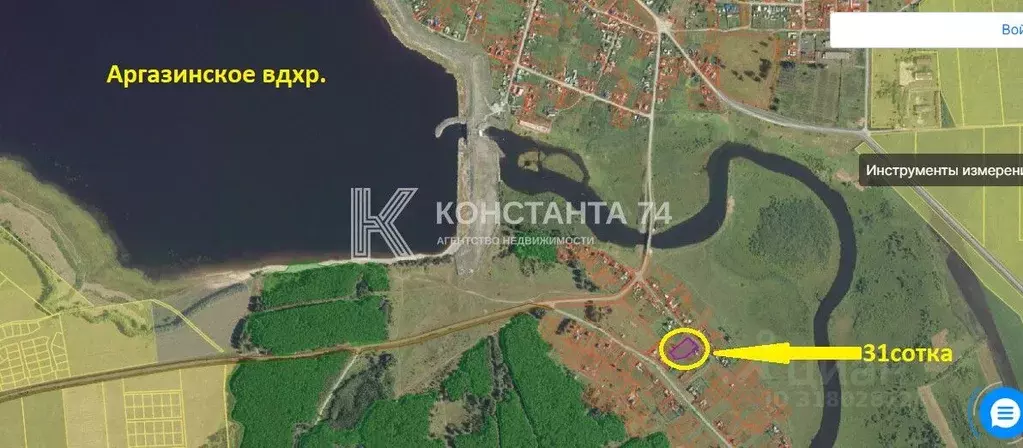 Участок в Челябинская область, Аргаяшский район, Байрамгуловское ... - Фото 1