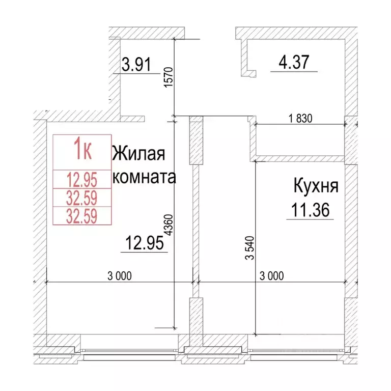 1-к кв. Новосибирская область, Новосибирск Чернышевский жилой комплекс ... - Фото 0