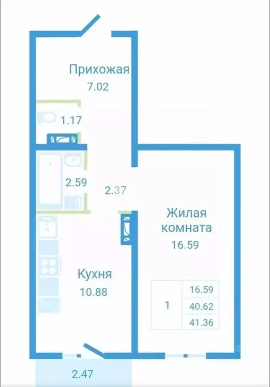 1-к кв. Новосибирская область, Новосибирск ул. Дмитрия Шмонина, 3 ... - Фото 2